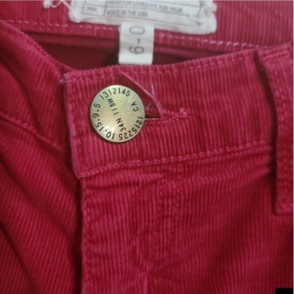 Current / Elliot Red Orange Corduroy Trouser Pants - Picture 5 of 5